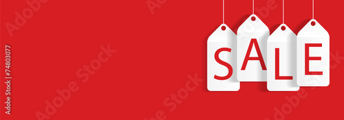 Sale Banner with Place for Your Text. Vector Illustration photo