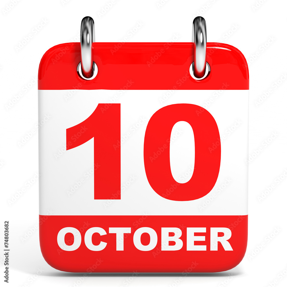 Calendar. 10 October. Calendar. 10 October.