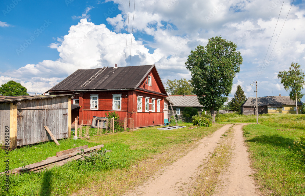 Russian village in summertime