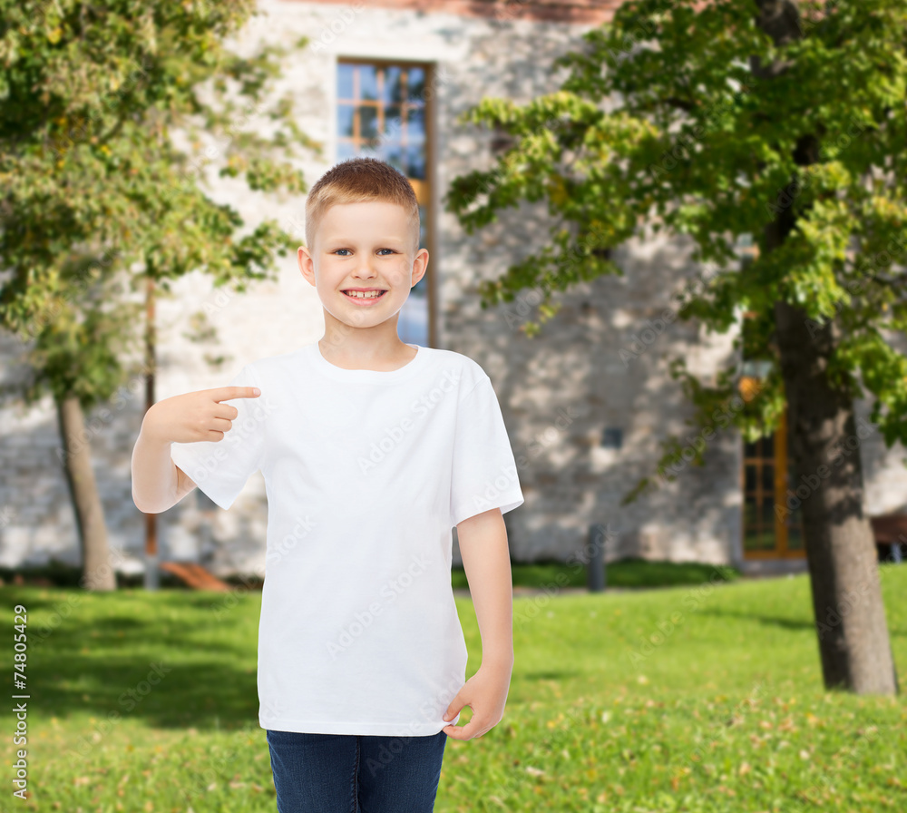 smiling little boy in white blank t-shirt smiling little boy in white blank t-shirt