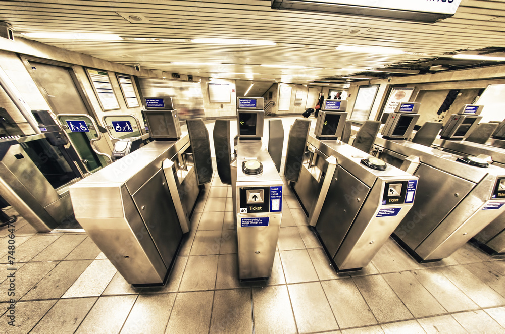 Fototapeta premium Entrance to the underground station, London