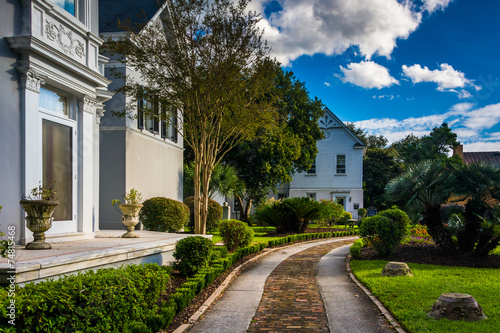 Beautiful house and garden in Charleston, Florida.