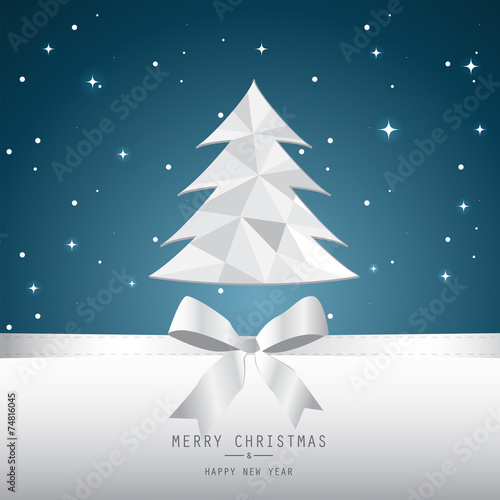 xmas card, blue background