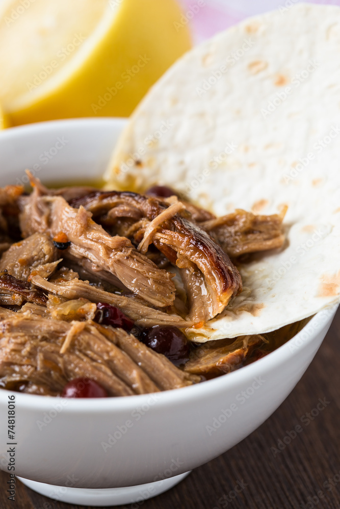Braised pork, tender and falling apart Braised pork, tender and falling apart