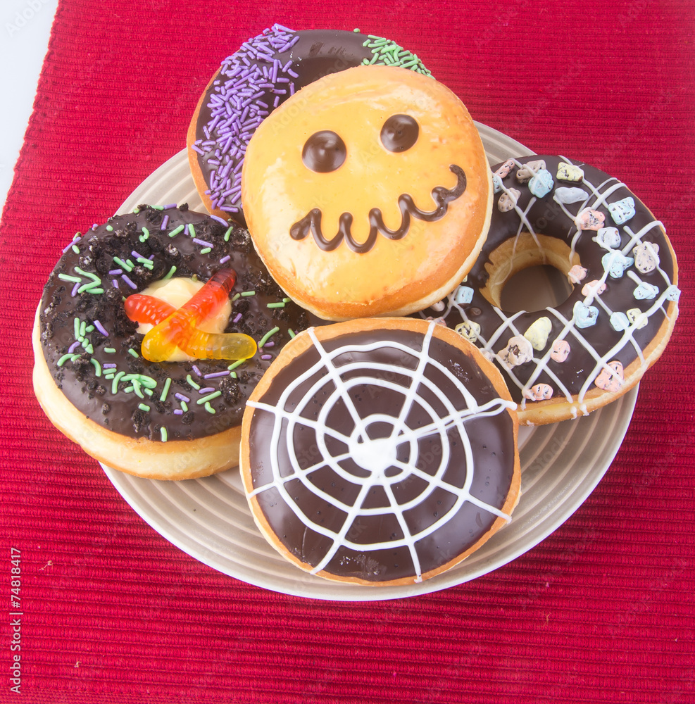 donut. halloween donut on the background donut. halloween donut on the background