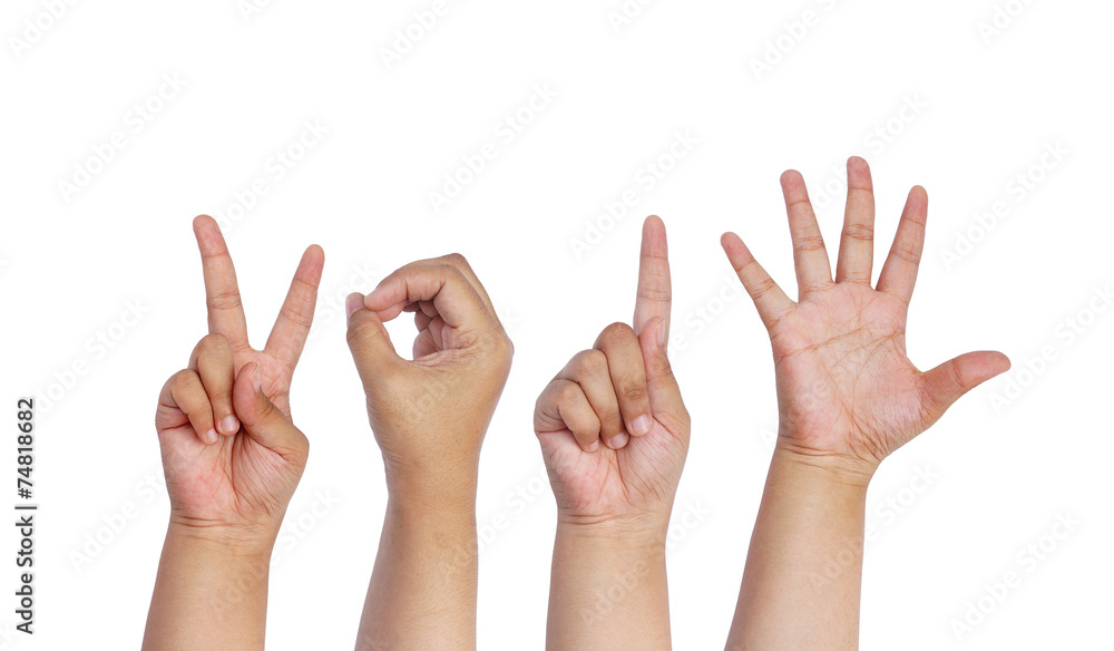 Children Hands Forming Number 2015 On a White Background. Children Hands Forming Number 2015 On a White Background.
