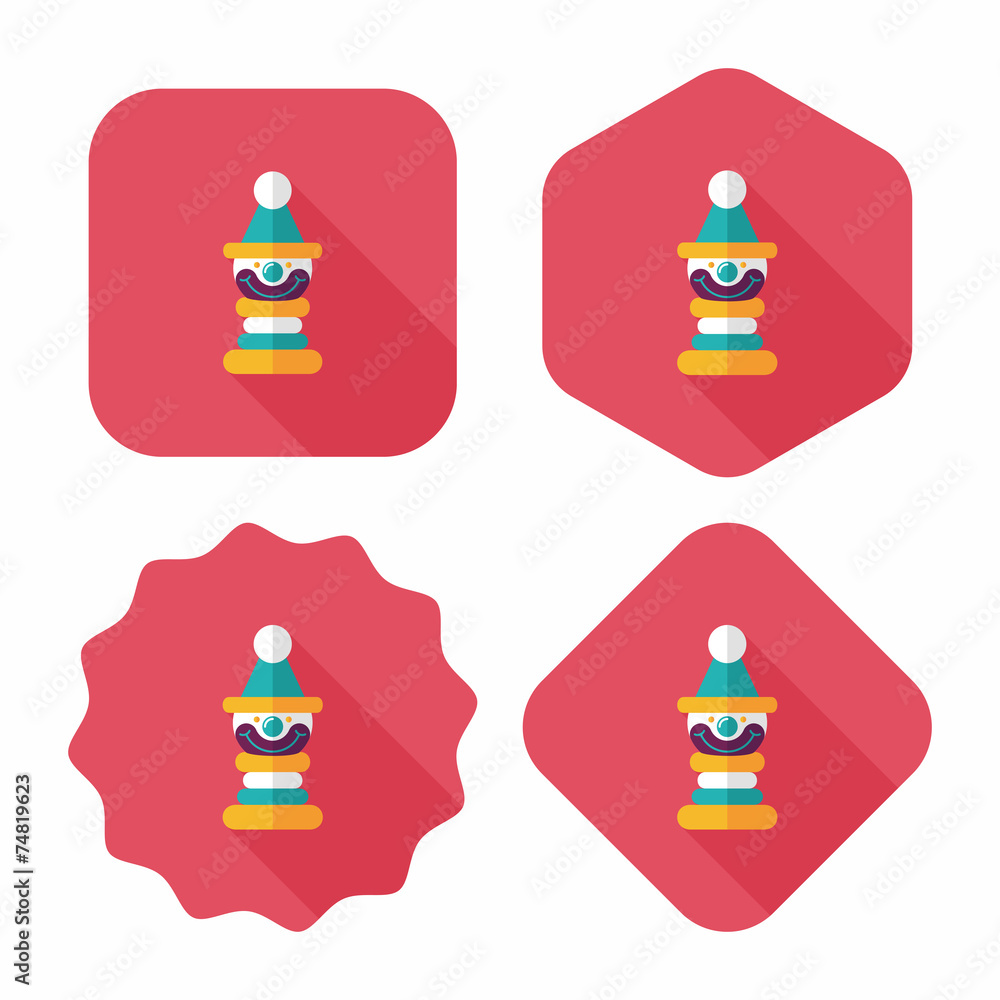 Pyramid toy flat icon with long shadow,eps10 Pyramid toy flat icon with long shadow,eps10