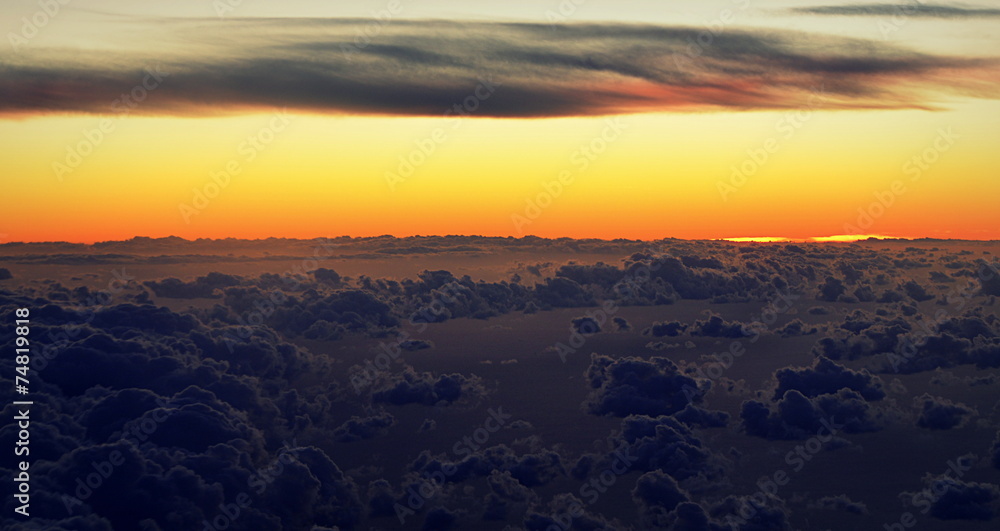 nuages ,,,vue aérienne