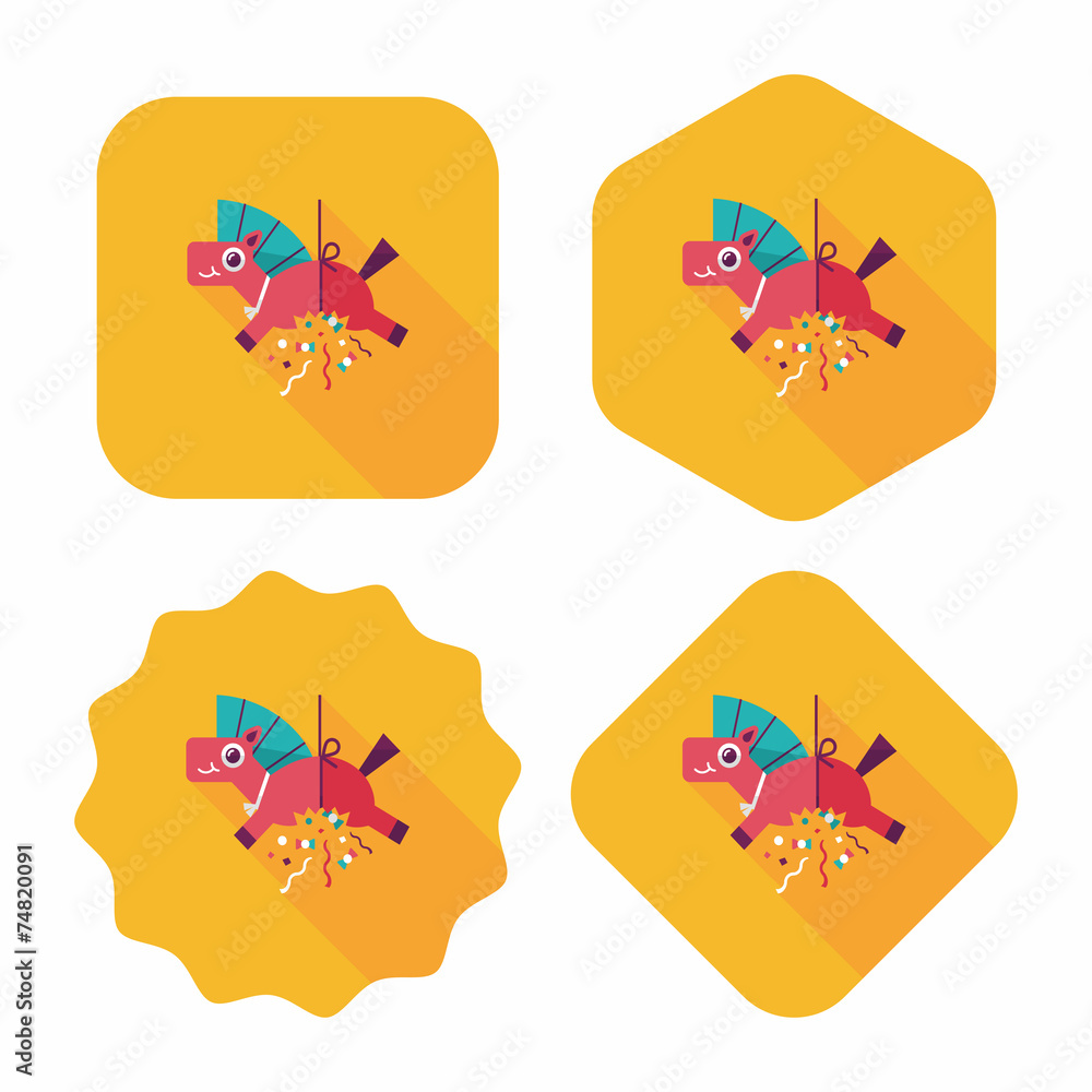horse confetti flat icon with long shadow,eps10 horse confetti flat icon with long shadow,eps10