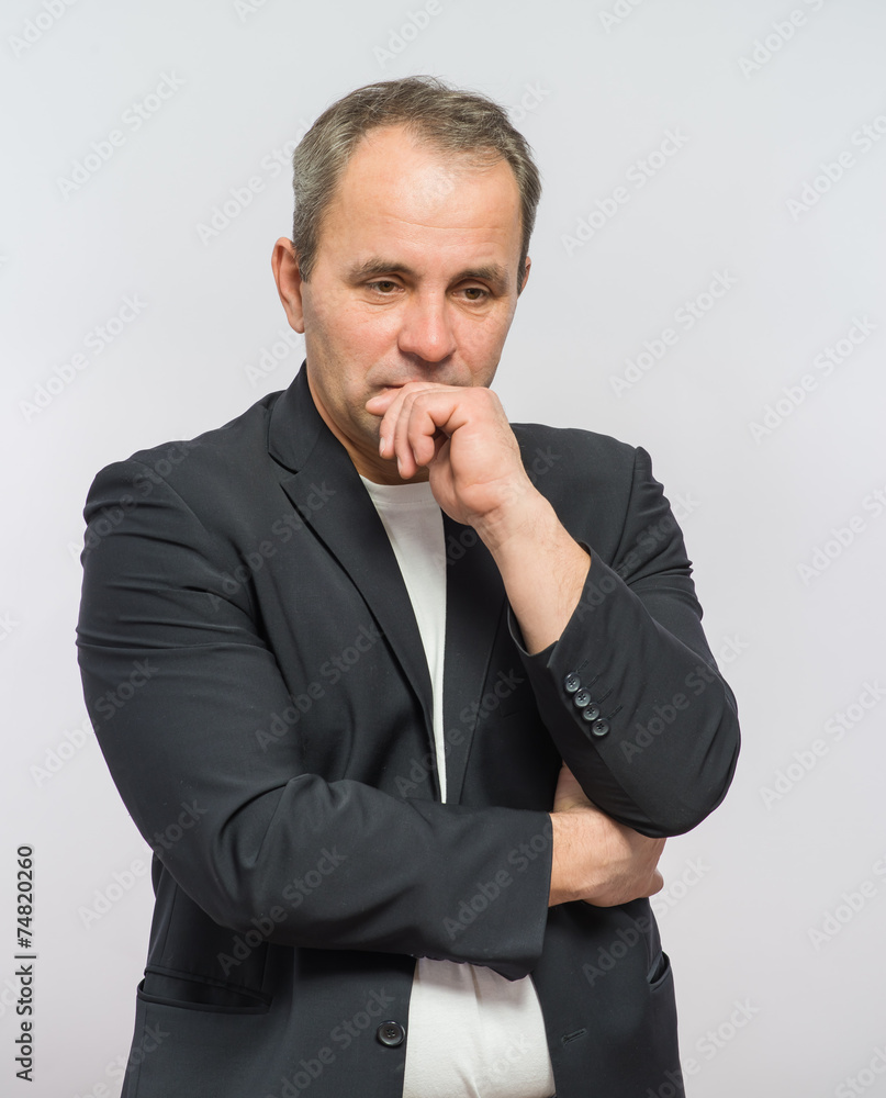 Thoughtful businessman portrait Thoughtful businessman portrait