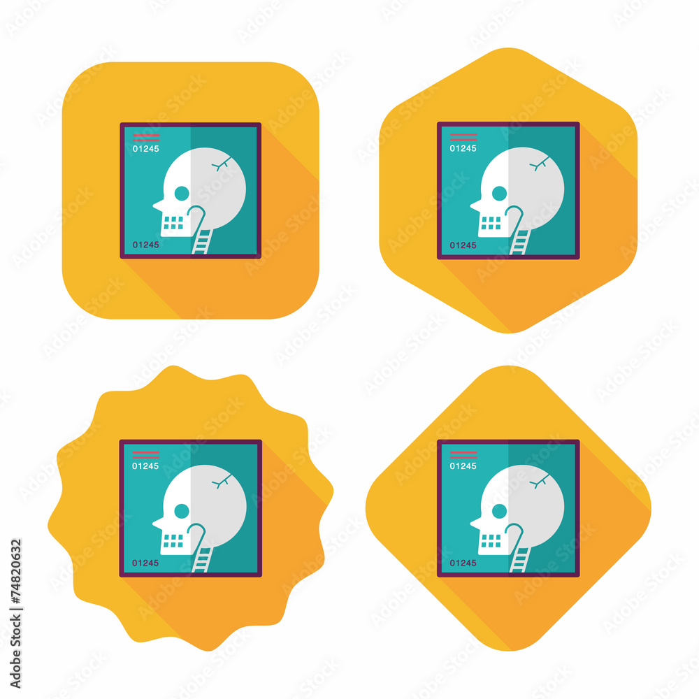 xray flat icon with long shadow xray flat icon with long shadow