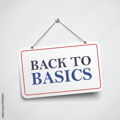 back to basics hanging sign