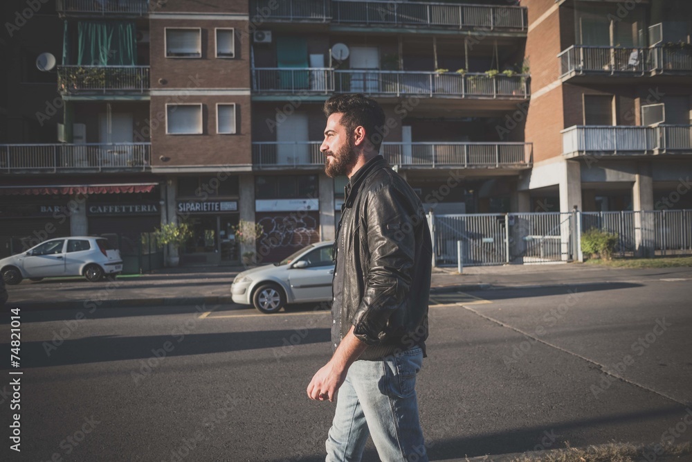 young handsome attractive bearded model man young handsome attractive bearded model man