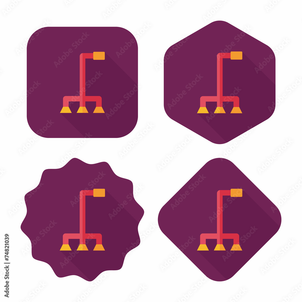 walking stick flat icon with long shadow walking stick flat icon with long shadow