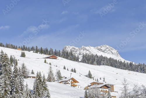 Famous ski resort Lech in the Austrian Alps