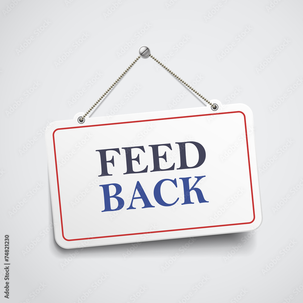 feedback hanging sign feedback hanging sign