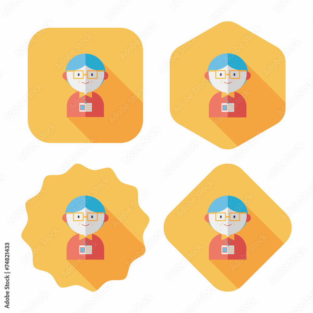 businessman flat icon with long shadow,eps10 businessman flat icon with long shadow,eps10