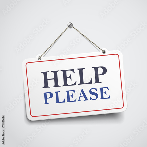 help please hanging sign