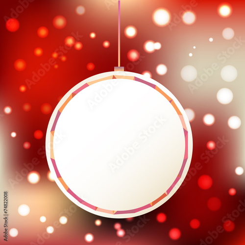 new year christmas gift card illustration with ball