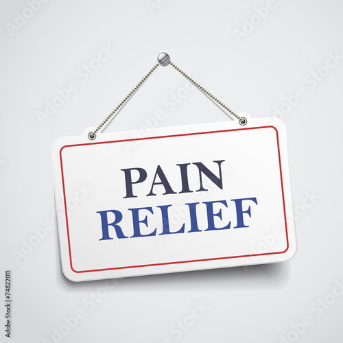 pain relief hanging sign