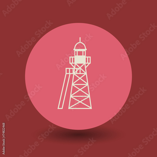 Lighthouse symbol, vector