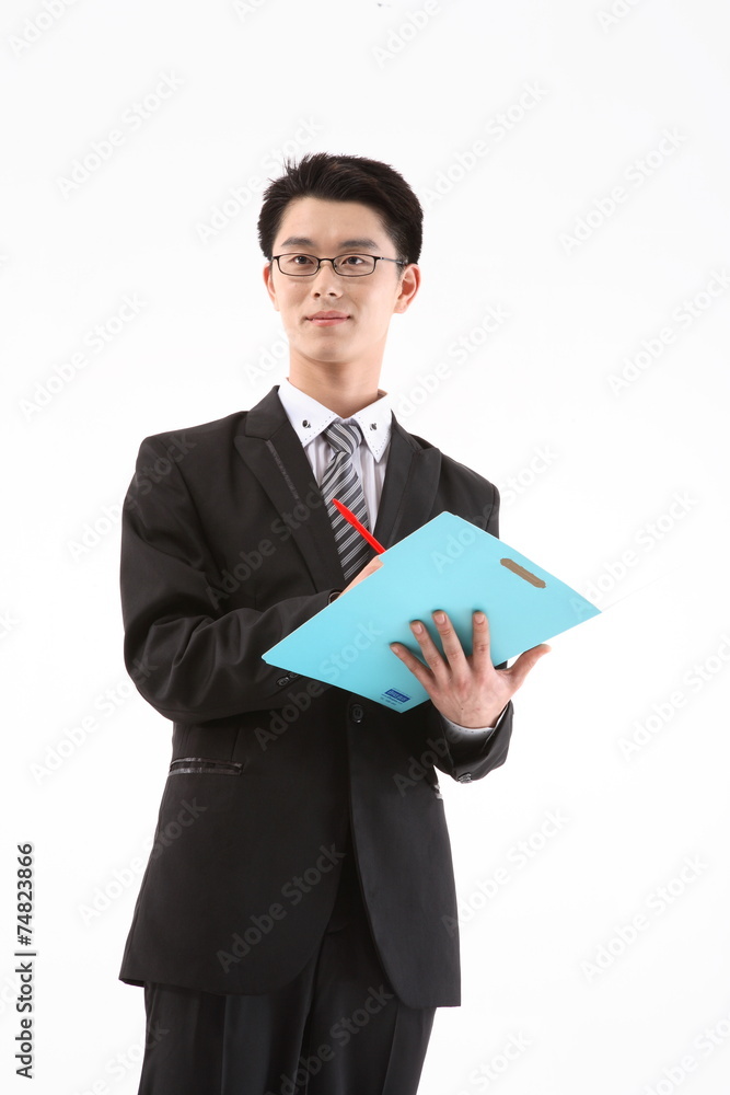 서류를 들고 있는 비즈니스맨 서류를 들고 있는 비즈니스맨