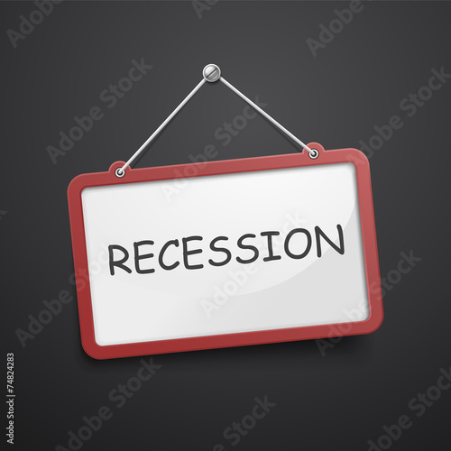 recession hanging sign
