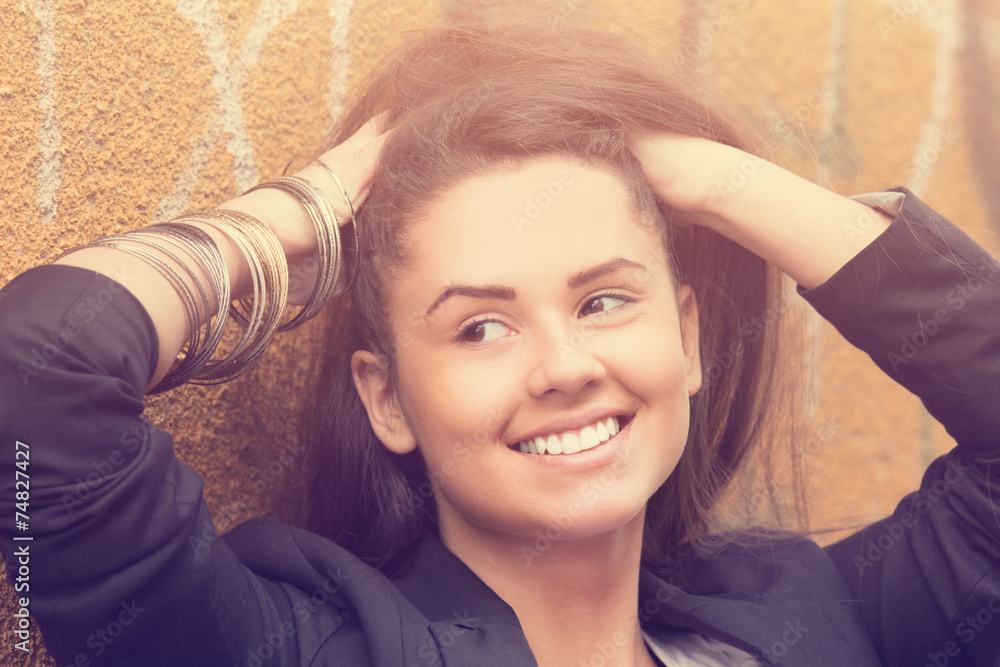 Fototapeta premium Smiling teenager girl.