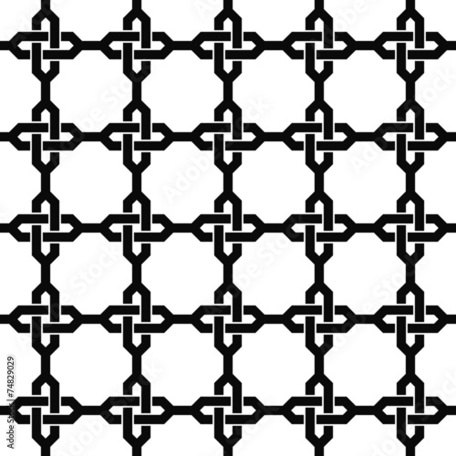 Monochrome seamless chain pattern