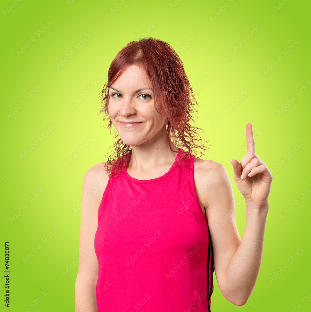 Fototapeta premium Young girl having an idea