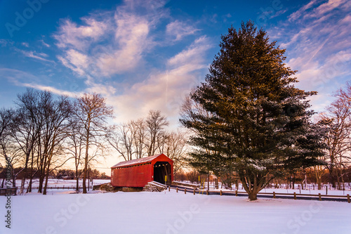 Loy's Station Covered Bridge, in Frederick County, Maryland. photo