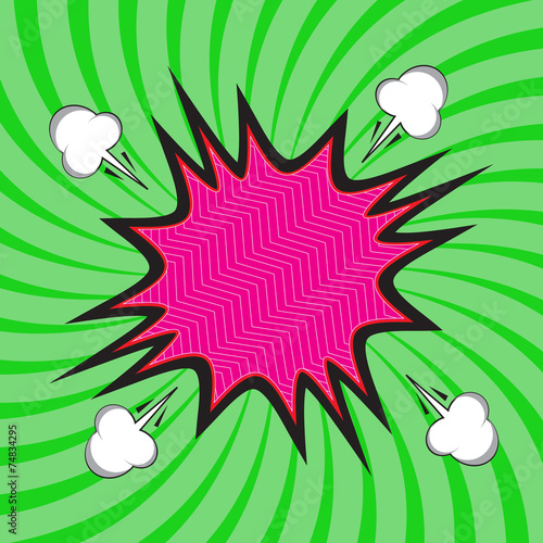 Blank comic speech bubble effect set design for comic background