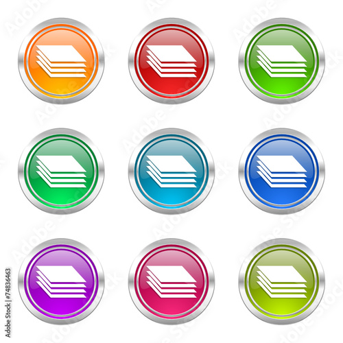 Free Download layers colorful vector icons set - GFXLoad