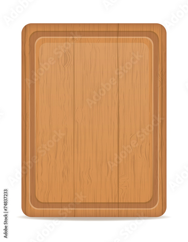 wooden cutting board vector illustration