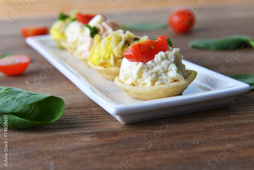 tartlet with cream
