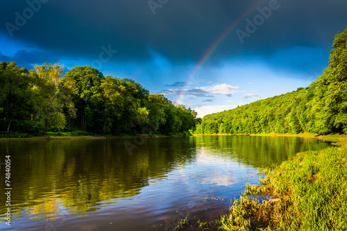 Rainbow over the Delaware River  at Delaware Water Gap National