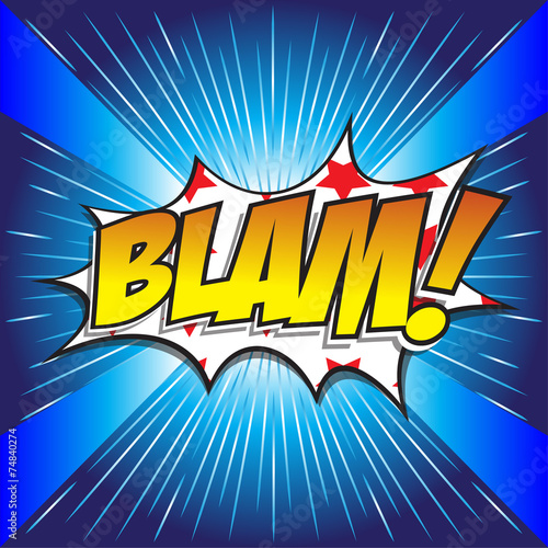 BLAM! comic wording design for comic background