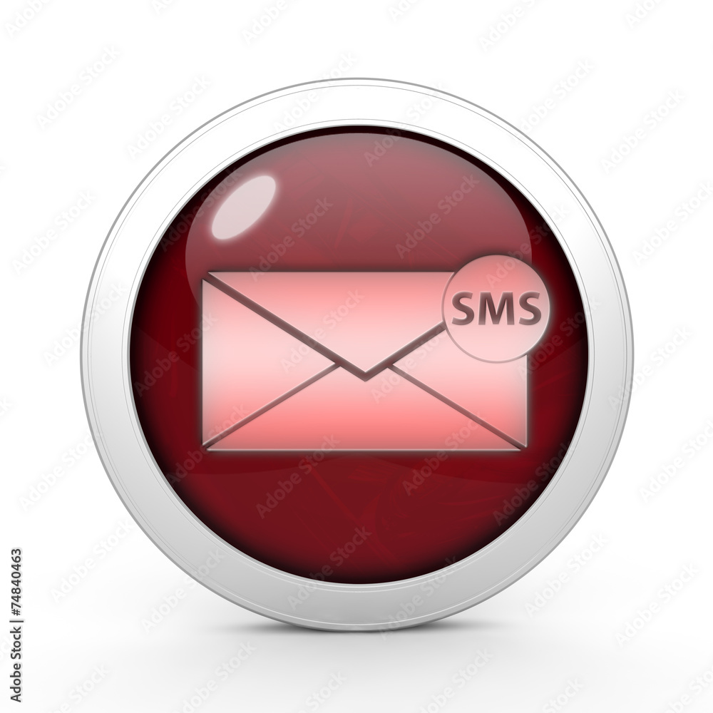 sms circular icon on white background sms circular icon on white background