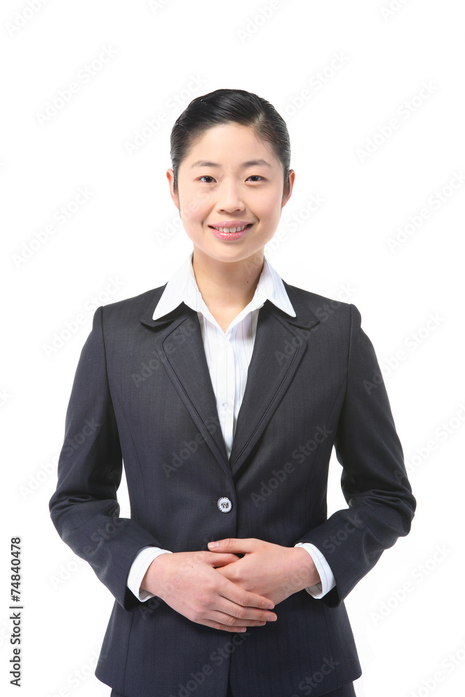 서서 제스처를 취하는 아시안 비즈니스 우먼 서서 제스처를 취하는 아시안 비즈니스 우먼