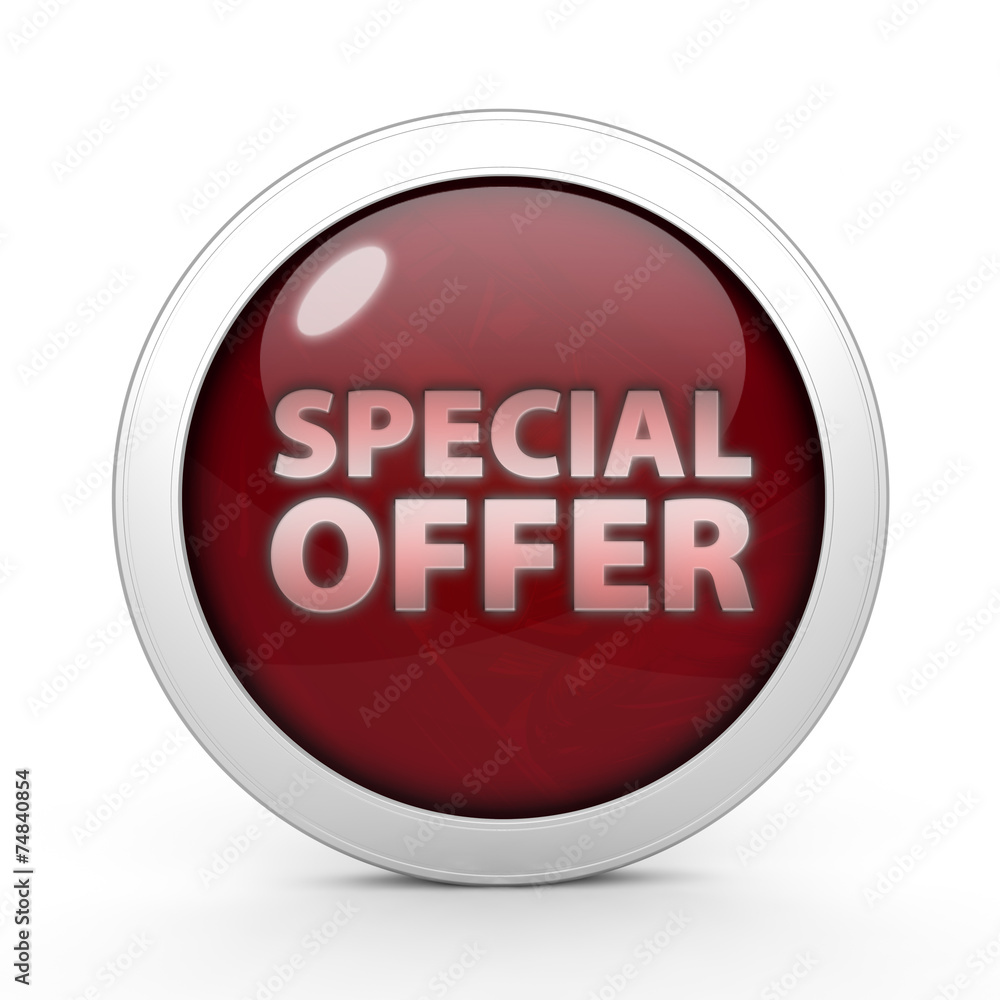 Special offer circular icon on white background Special offer circular icon on white background