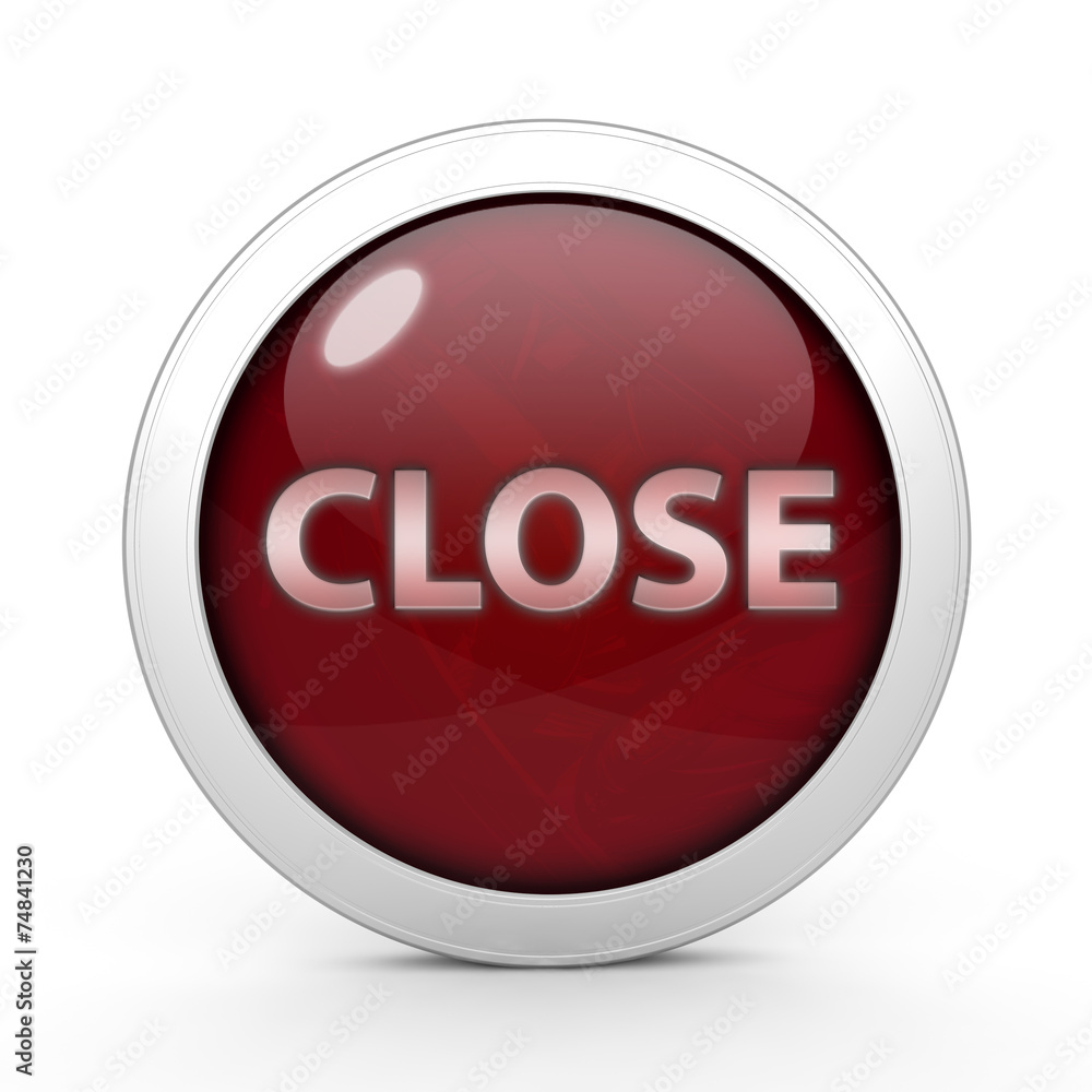 close circular icon on white background close circular icon on white background