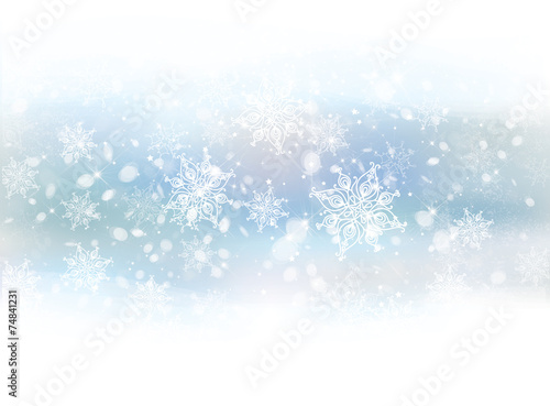 Vector winter snowflakes background.