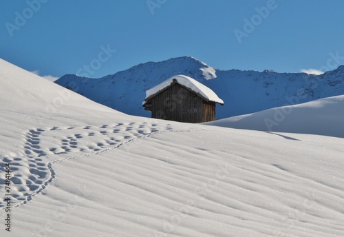 Schneelandschaft bei Arosa