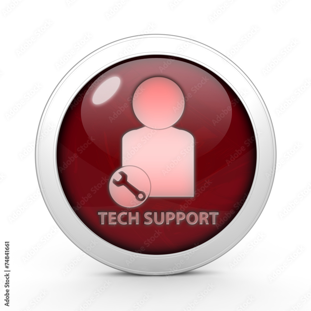 Support circular icon on white background Support circular icon on white background