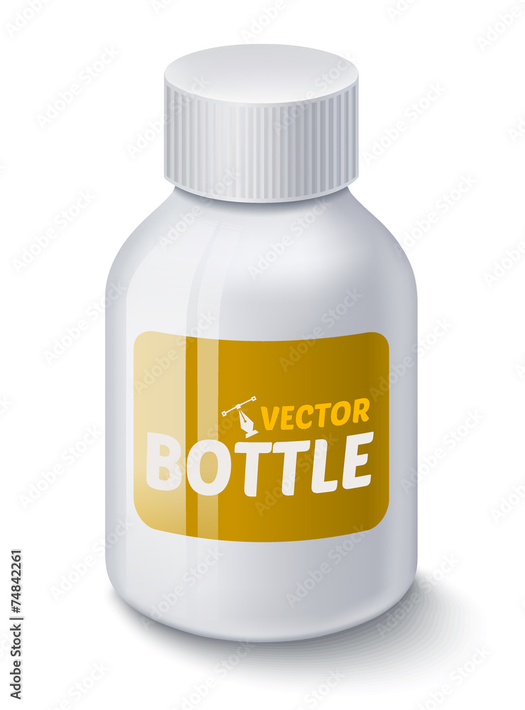 Medicine bottle, isolated on white background Medicine bottle, isolated on white background