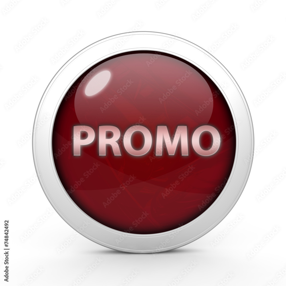 Promo circular icon on white background Promo circular icon on white background