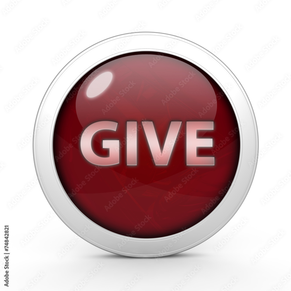 Give circular icon on white background Give circular icon on white background