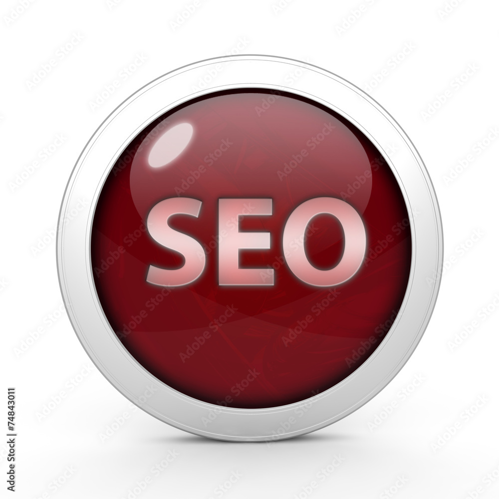 Seo circular icon on white background Seo circular icon on white background