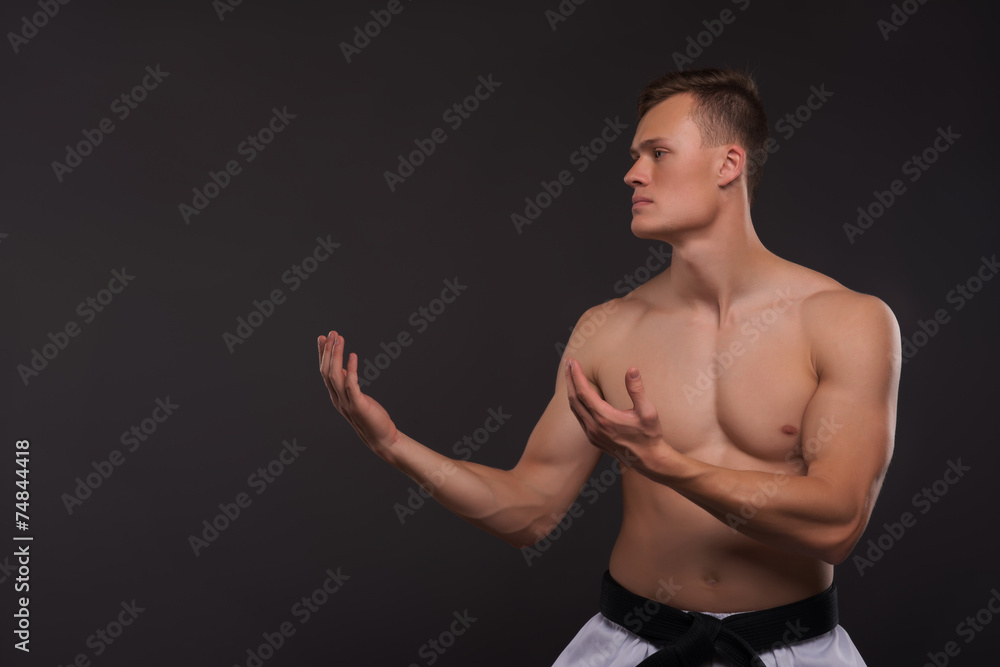 Handsome karate enthusiast Handsome karate enthusiast