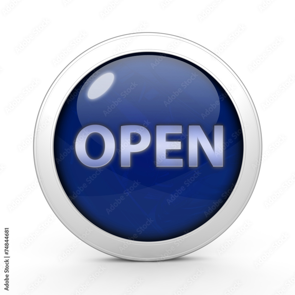open circular icon on white background open circular icon on white background